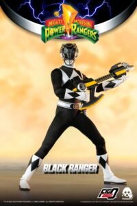 Figura articulada FigZero de Black Ranger en Mighty Morphin Power Rangers por ThreeZero - Imagen 2