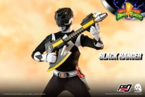 Figura articulada FigZero de Black Ranger en Mighty Morphin Power Rangers por ThreeZero - Imagen 4
