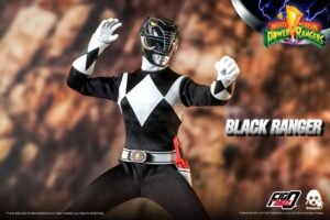 Figura articulada FigZero de Black Ranger en Mighty Morphin Power Rangers por ThreeZero - Imagen 6