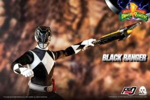 Figura articulada FigZero de Black Ranger en Mighty Morphin Power Rangers por ThreeZero - Imagen 7