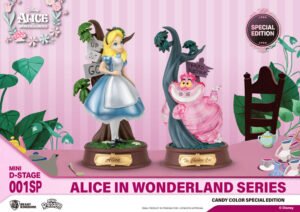 Pack de figuras Alice y El Gato de Cheshire Edición Especial de Colores Dulces de Alicia en el País de las Maravillas por Beast Kingdom - Imagen 2