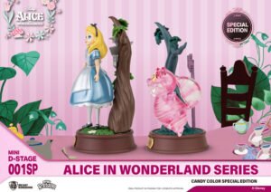 Pack de figuras Alice y El Gato de Cheshire Edición Especial de Colores Dulces de Alicia en el País de las Maravillas por Beast Kingdom - Imagen 3