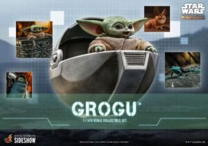 Pack de figuras articuladas de Grogu en Star Wars The Mandalorian por Hot Toys - Imagen 2