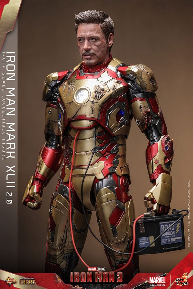 Figura Movie Masterpiece Diecast de Iron Man Mark XLII (2.0) en Iron Man 3 por Hot Toys - Imagen 4