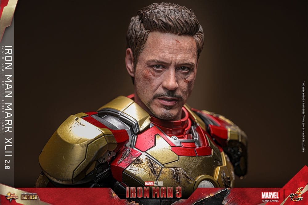 Figura Movie Masterpiece Diecast de Iron Man Mark XLII (2.0) en Iron Man 3 por Hot Toys - Imagen 5