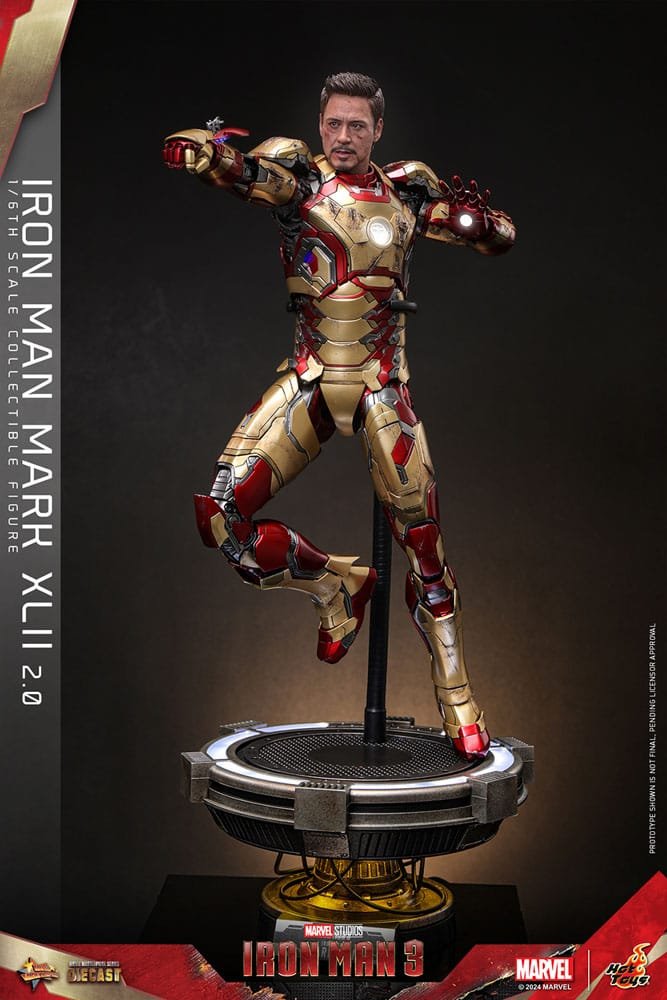 Figura Movie Masterpiece Diecast de Iron Man Mark XLII (2.0) en Iron Man 3 por Hot Toys - Imagen 6