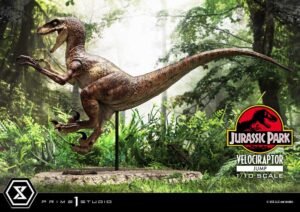 Figura de Velociraptor Jump en Parque Jurásico por Prime 1 Studio - Imagen 4