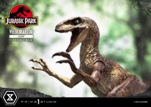 Figura de Velociraptor Jump en Parque Jurásico por Prime 1 Studio - Imagen 5