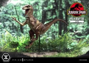Figura de Velociraptor Jump en Parque Jurásico por Prime 1 Studio - Imagen 6