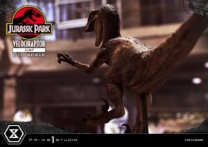 Figura de Velociraptor Jump en Parque Jurásico por Prime 1 Studio - Imagen 8