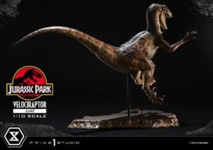 Figura de Velociraptor Jump en Parque Jurásico por Prime 1 Studio - Imagen 9