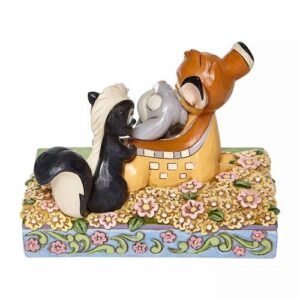Figura de Bambi y Amigos entre flores por Enesco - Imagen 2