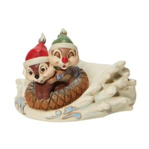 Figura de Chip & Dale en Trineo Navideño por Enesco - Imagen 3