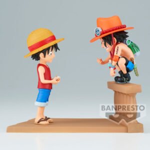 Figura World Collectable de Monkey D. Luffy & Portgas D. Ace en Log Stories One Piece por Banpresto - Imagen 2