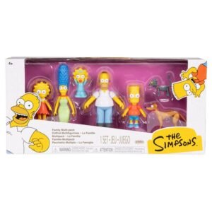 Pack de 7 figuras de Homer, Marge, Bart, Lisa, Maggie, Ayudante de Santa y Bola de Nieve en Los Simpson por Jakks Pacific - Imagen 7