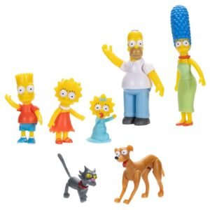 Pack de 7 figuras de Homer, Marge, Bart, Lisa, Maggie, Ayudante de Santa y Bola de Nieve en Los Simpson por Jakks Pacific - Imagen 2