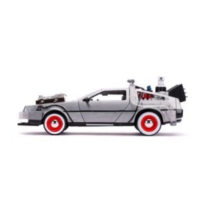 Réplica Diecast 1/24 del DeLorean Time Machine con ruedas Hollywood en Regreso al Futuro III por Jada Toys - Imagen 8