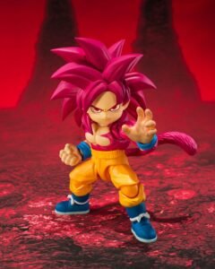 Figura S.H.Figuarts de Super Saiyan Level 4 Son Goku (mini) en Dragon Ball Daima por Bandai Tamashii Nations - Imagen 2