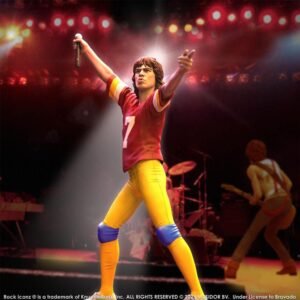 Estatua Rock Iconz de Mick Jagger (Burgundy Jersey) en The Rolling Stones por Knucklebonz - Imagen 2