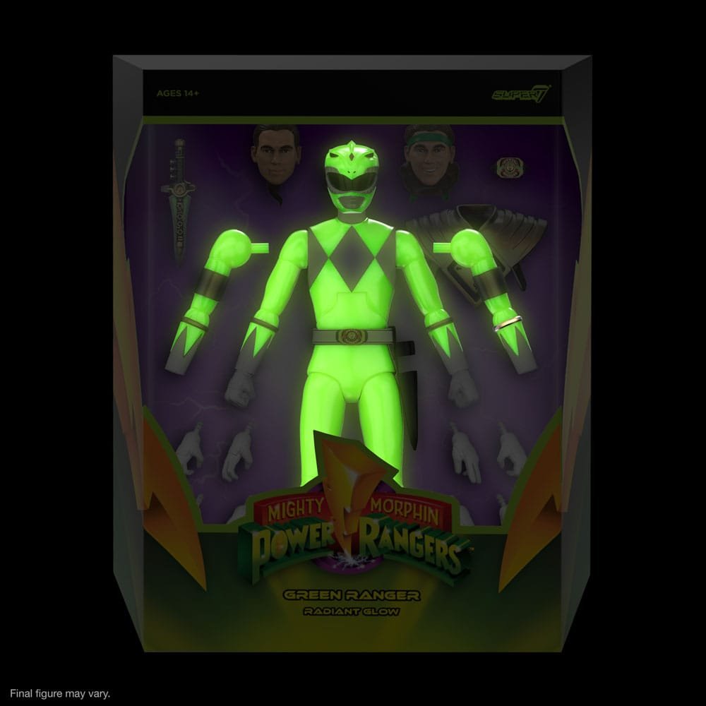 Figura Ultimates Glow de Green Ranger en Power Rangers por Super7 - Imagen 4