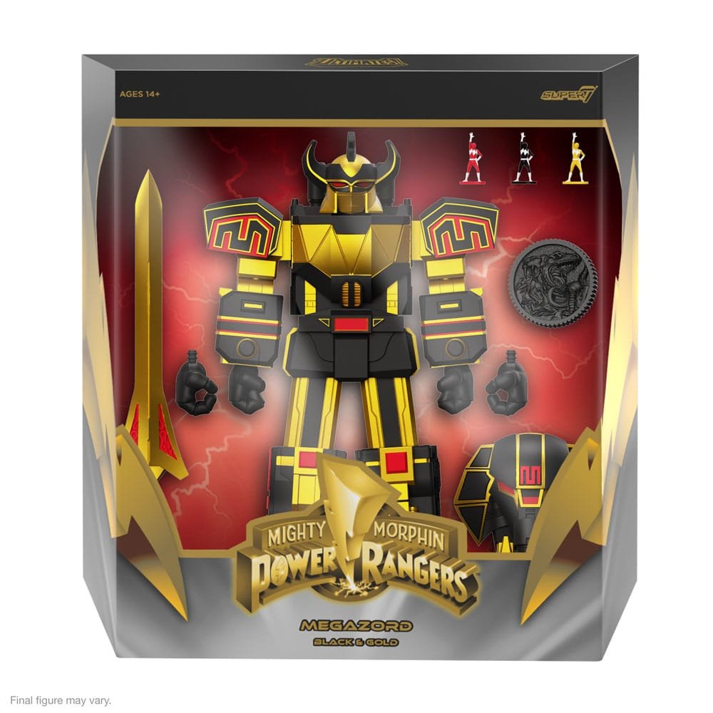 Figura Ultimates Black/Gold de Megazord en Power Rangers por Super7 - Imagen 4
