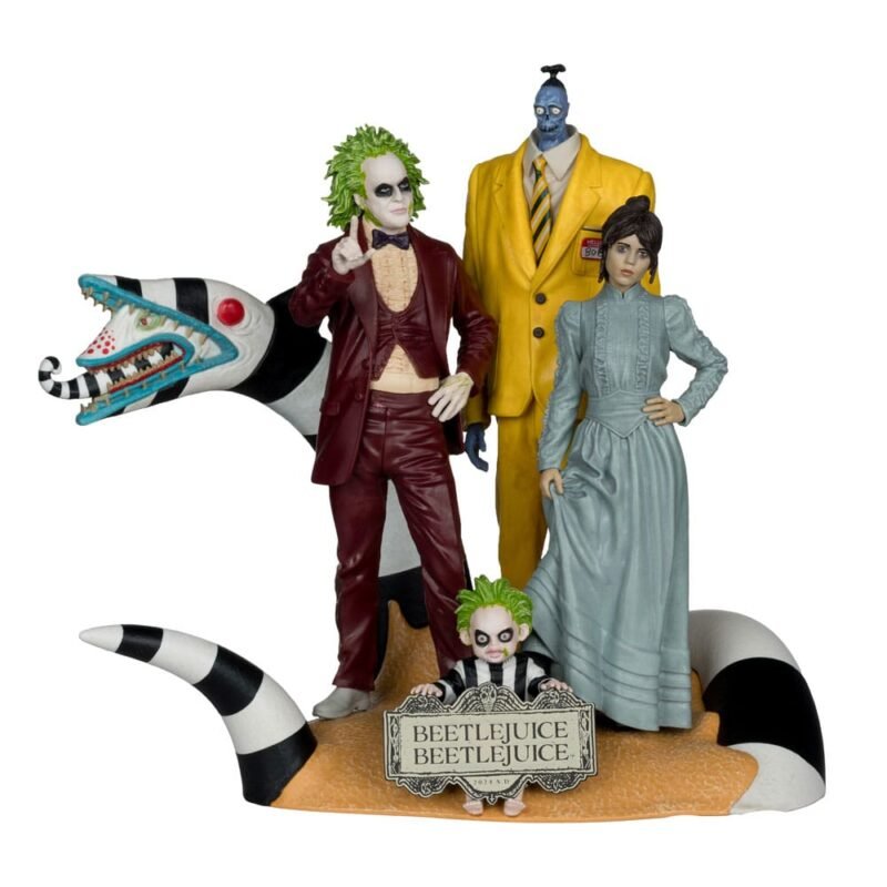 Pack de 4 estatuas Movie Maniacs de Beetlejuice por McFarlane Toys