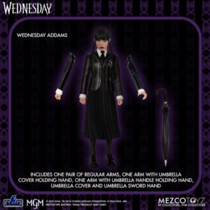 Set de figuras articuladas 5 Points de Wednesday y Enid en Wednesday por Mezco Toys - Imagen 3