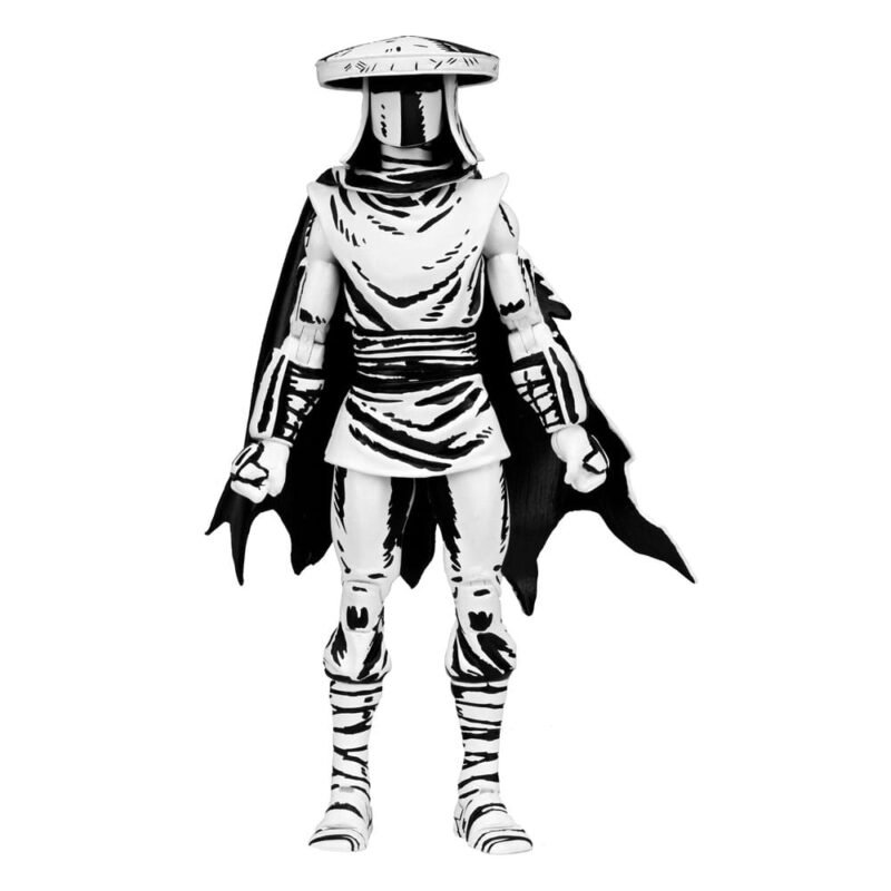 Figura articulada Elite del Guardia Ninja del Clan del Pie en blanco y negro en Las Tortugas Ninja por NECA