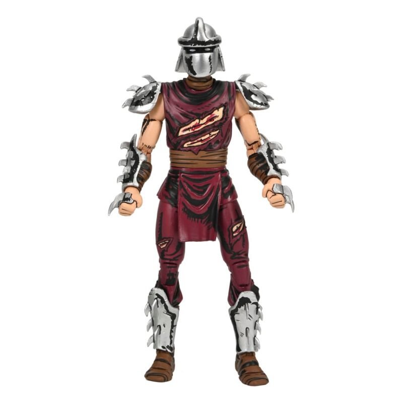 Figura articulada con daños de combate de Shredder en Las Tortugas Ninja por NECA