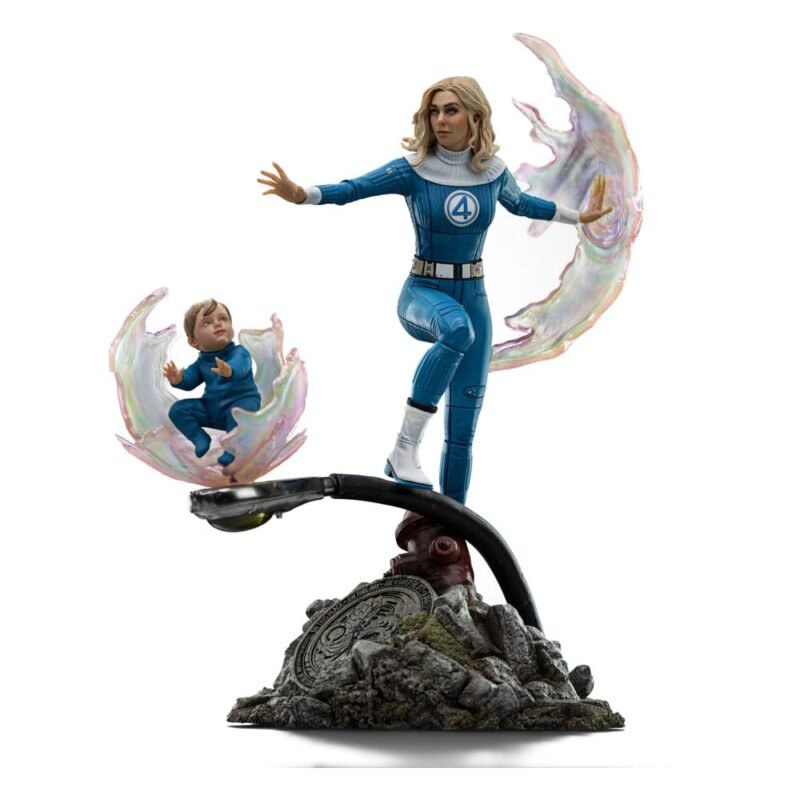 Estatua Art Scale 1/10 de La Mujer Invisible y Franklin en Los 4 Fantásticos por Iron Studios