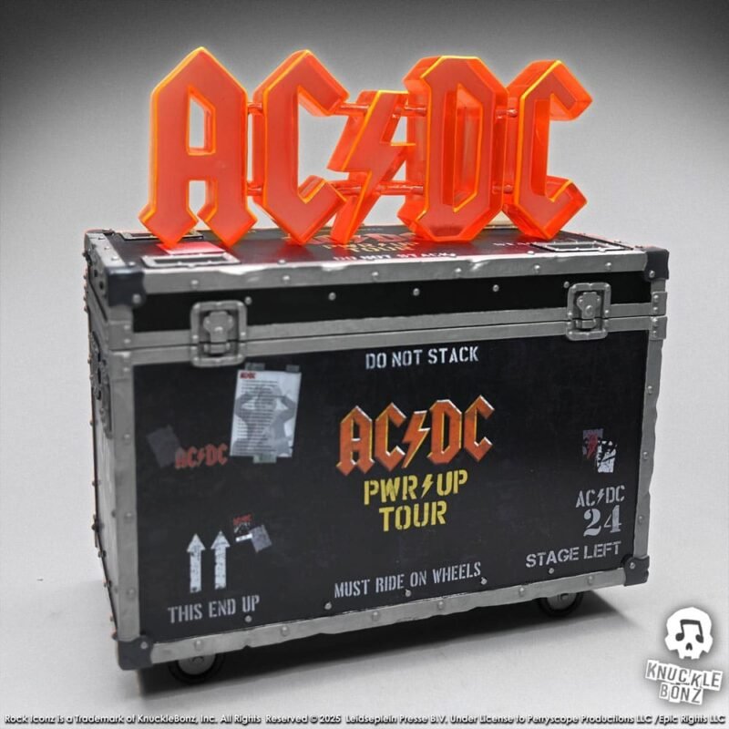 Figura Rock Ikonz On Tour de Road Case en PWR UP Tour de AC/DC por Knucklebonz
