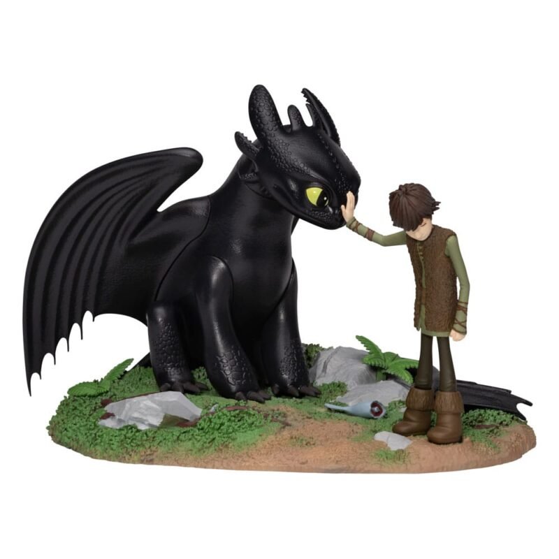 Estatua D-Stage de Desdentao y Hipo en Cómo entrenar a tu dragón por Beast Kingdom Toys