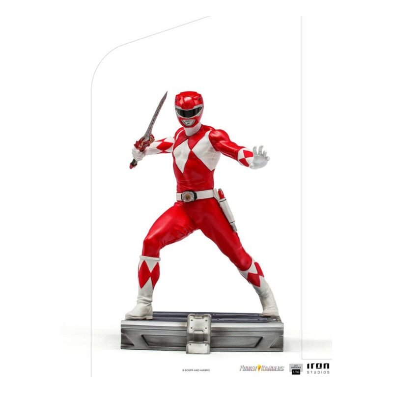 Estatua BDS Art Scale 1/10 del Red Ranger en Power Rangers por Iron Studios