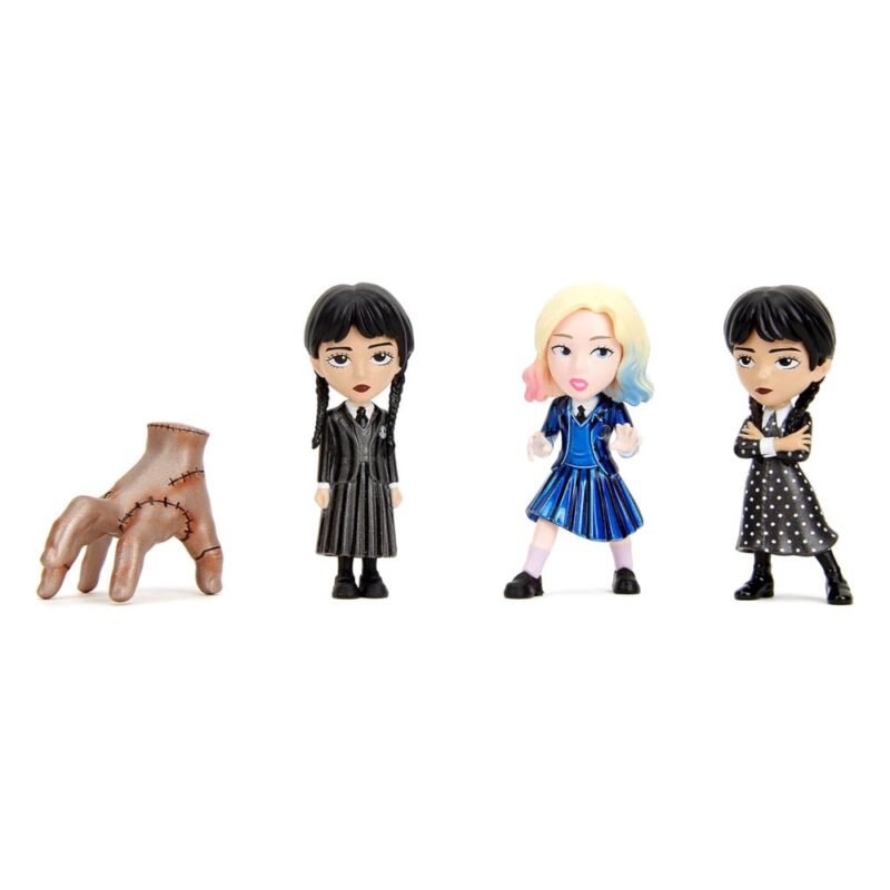 Pack de 4 figuras Nano Metalfigs Diecast Wave 1 en Wednesday por Jada Toys