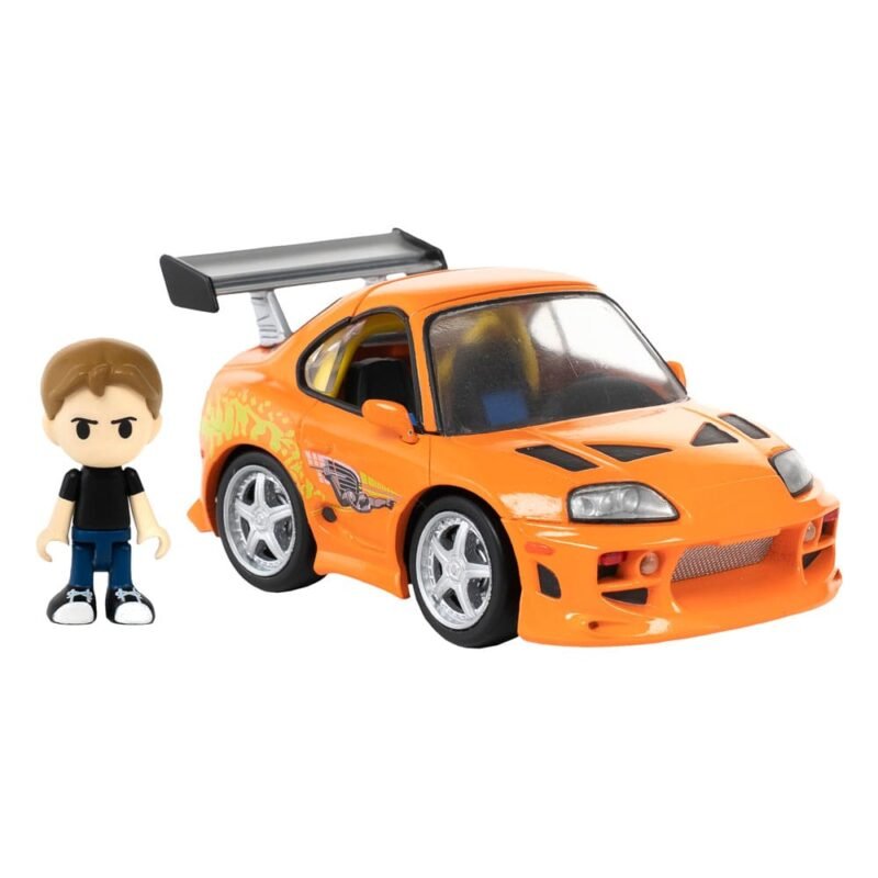 Vehículo Q-Village Toyota Supra JZA80 con minifigura en Fast & Furious por Takara Tomy