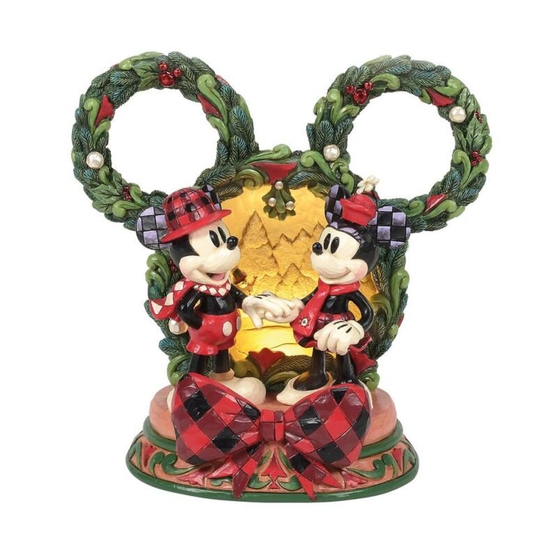 Figura diorama de Mickey y Minnie en Disney por Enesco