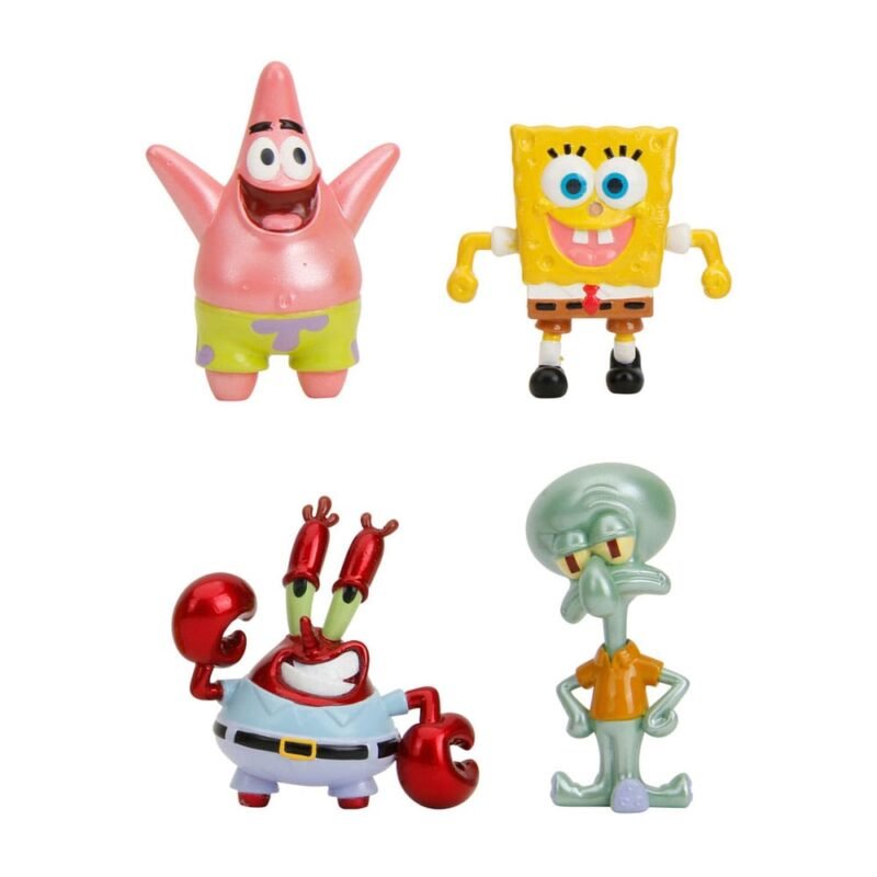 Pack de 4 Figuras Nano Metalfigs Diecast Wave 1 en Bob Esponja por Jada Toys