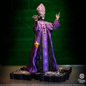 Estatua Rock Iconz de Papa V Perpetua Purple Robes en Ghost por Knucklebonz - Imagen 7