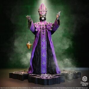 Estatua Rock Iconz de Papa V Perpetua Purple Robes en Ghost por Knucklebonz - Imagen 8