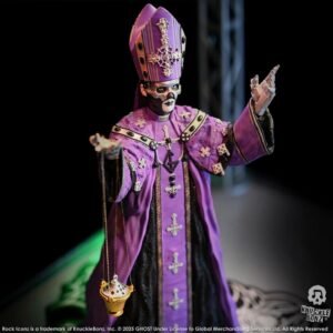 Estatua Rock Iconz de Papa V Perpetua Purple Robes en Ghost por Knucklebonz - Imagen 9