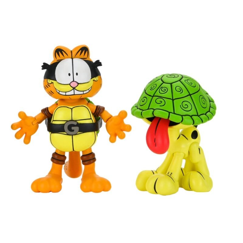 Pack de 2 Figuras Ultimate Garfello y Odie en Teenage Mutant Ninja Turtles Archie Comics x Garfield por NECA