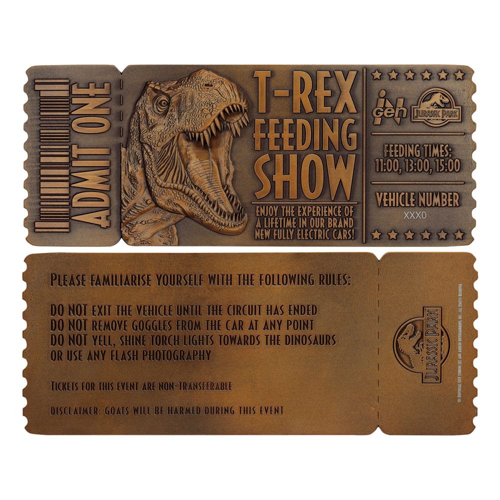 Réplica 1/1 Feeding Show Ticket (Edición Limitada) en Jurassic Park por FaNaTtik - Imagen 5