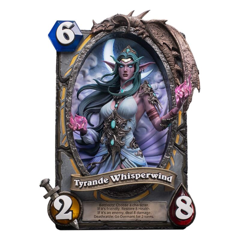 Estatua 3D Art Frame de Tyrande Whisperwind en Hearthstone por HEX Collectibles