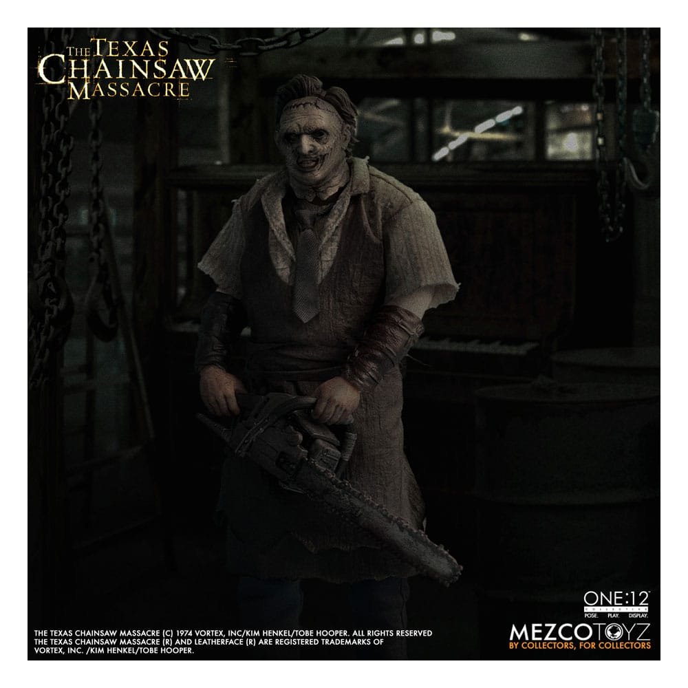 Figura 1/12 de Leatherface en La Matanza de Texas (2003) por Mezco Toys