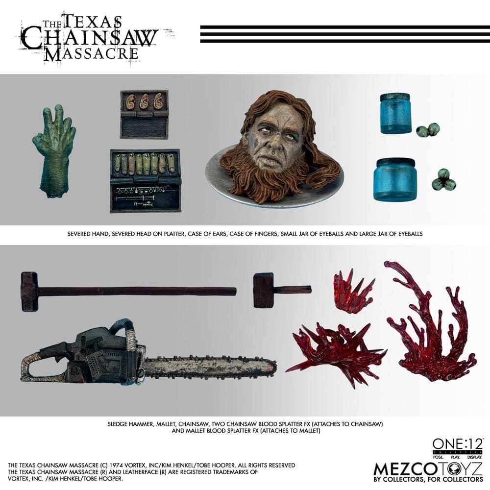 Figura 1/12 de Leatherface en La Matanza de Texas (2003) por Mezco Toys - Imagen 3