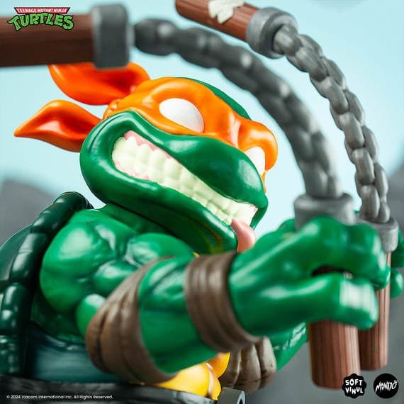 Figura Soft Vinyl de Michelangelo en Tortugas Ninja por Mondo - Imagen 4