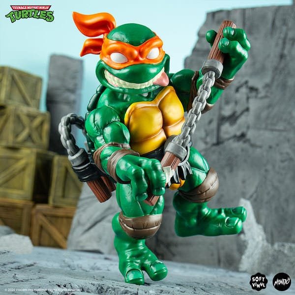 Figura Soft Vinyl de Michelangelo en Tortugas Ninja por Mondo - Imagen 6