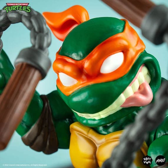Figura Soft Vinyl de Michelangelo en Tortugas Ninja por Mondo - Imagen 7