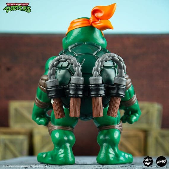 Figura Soft Vinyl de Michelangelo en Tortugas Ninja por Mondo - Imagen 9