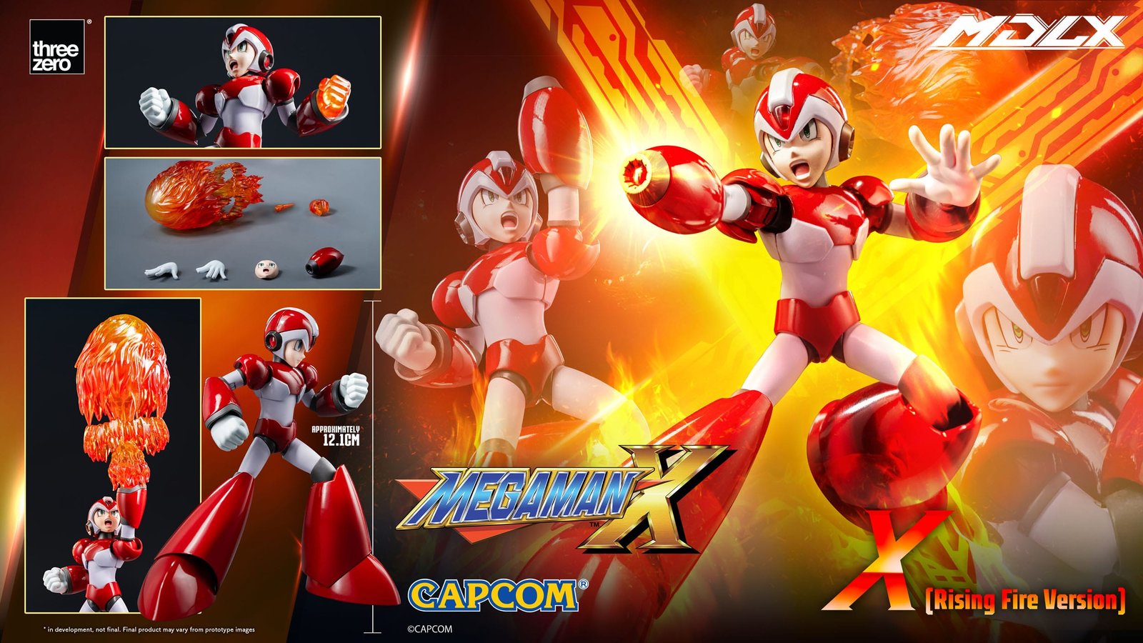 Figura MDLX Rockman X / Mega Man X (Rising Fire Version) por Threezero - Imagen 14
